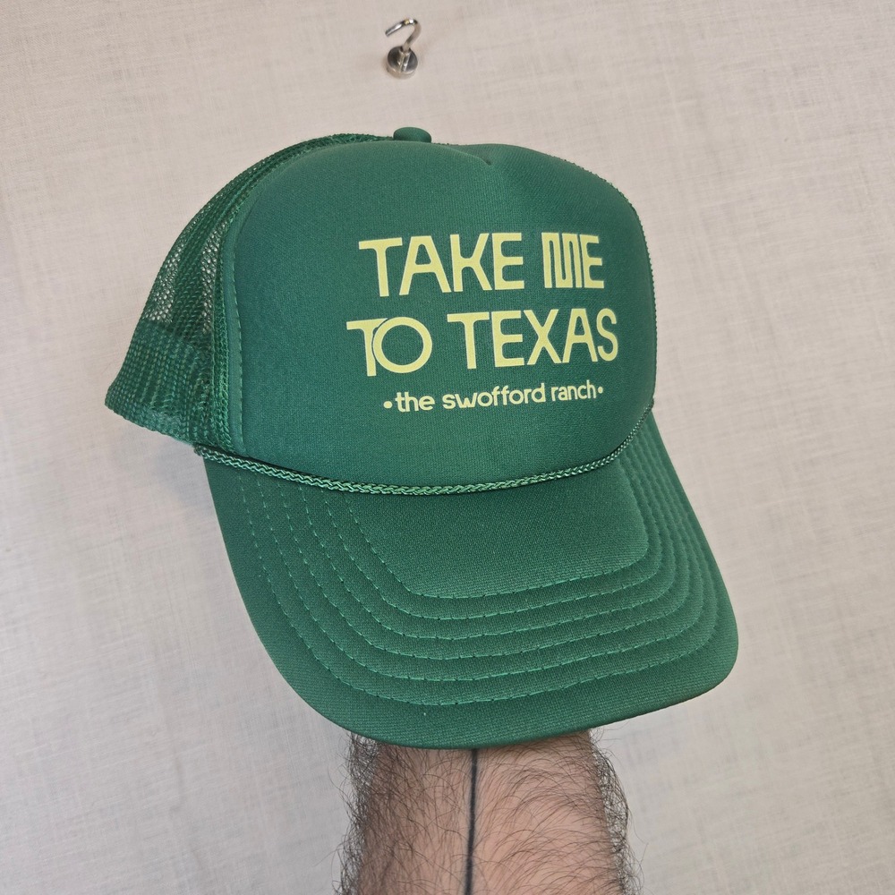 Take Me To Texas Trucker Hat The Swofford Ranch Otto OSFM Mens Green Snapback